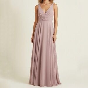 Anthropologie Jenny Yoo Blush Pink Sleeveless Flowy Maxi Bridesmaid Dress Size 6